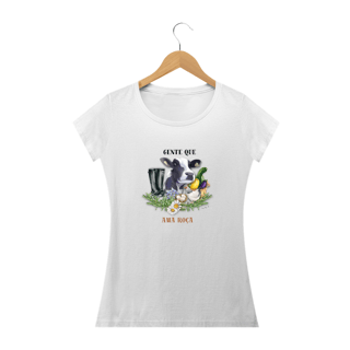 Nome do produto camiseta feminina Gente que ama roça