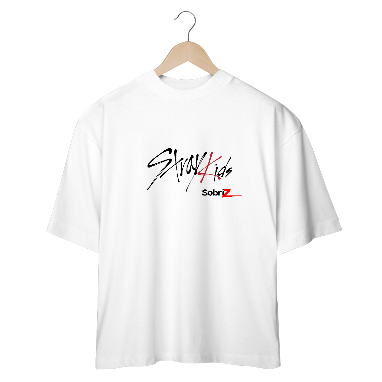 CAMISETA OVERSIZED CORES CLARAS - STRAY KIDS LOGO