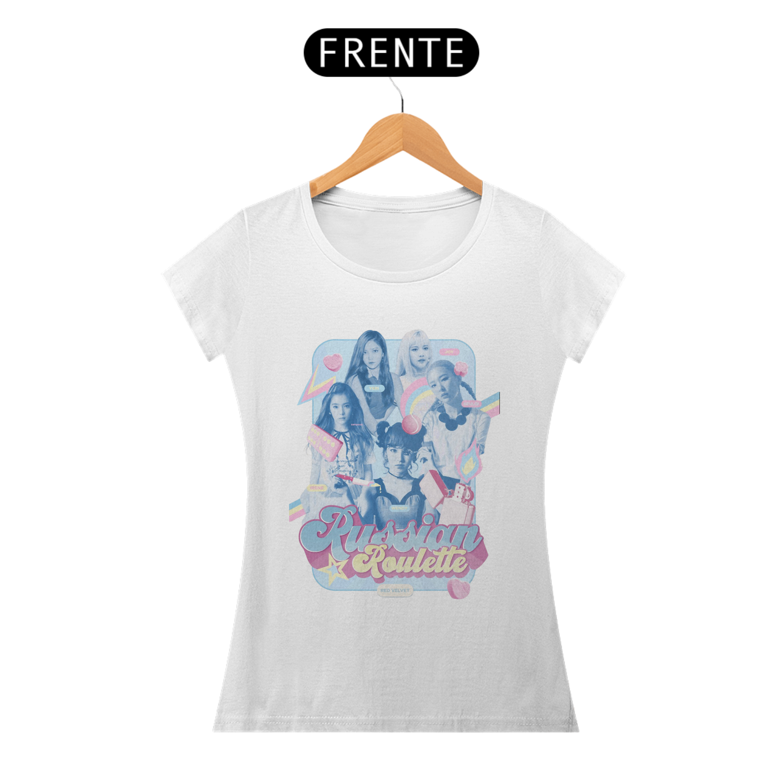CAMISETA FEMININA RED VELVET RUSSIAN ROULETTE