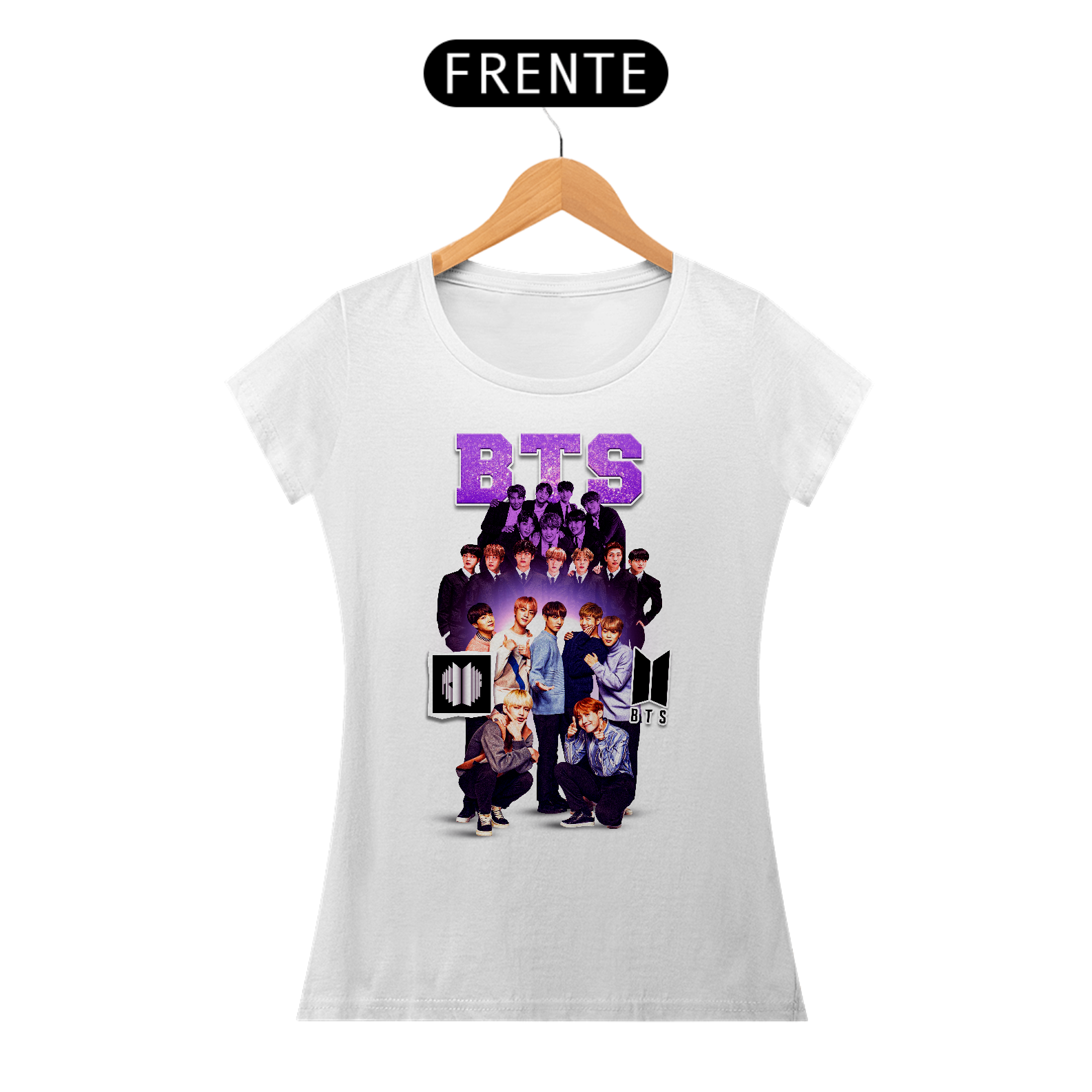CAMISETA FEMININA BTS PURPLE