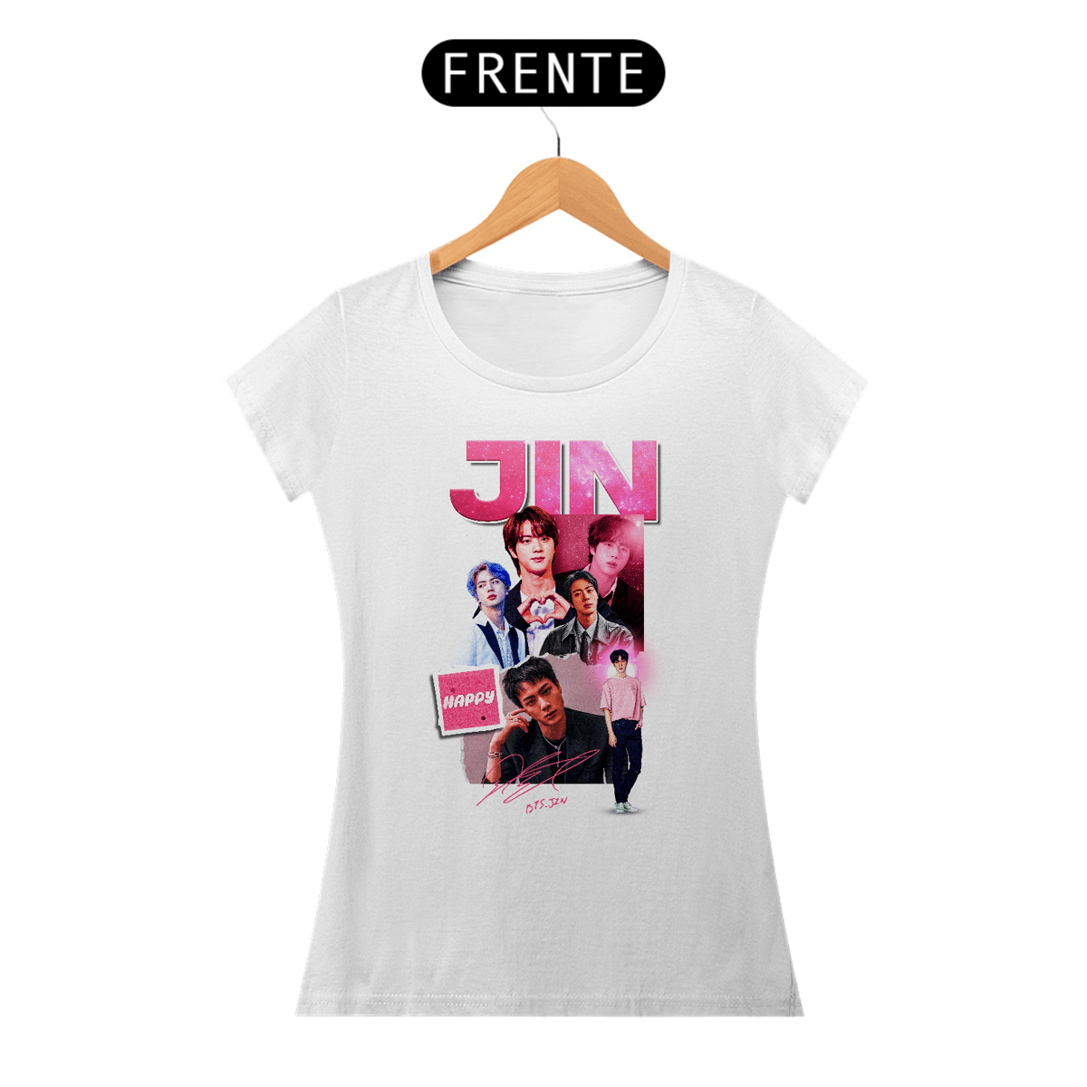 Nome do produto: CAMISETA FEMININA JIN BTS