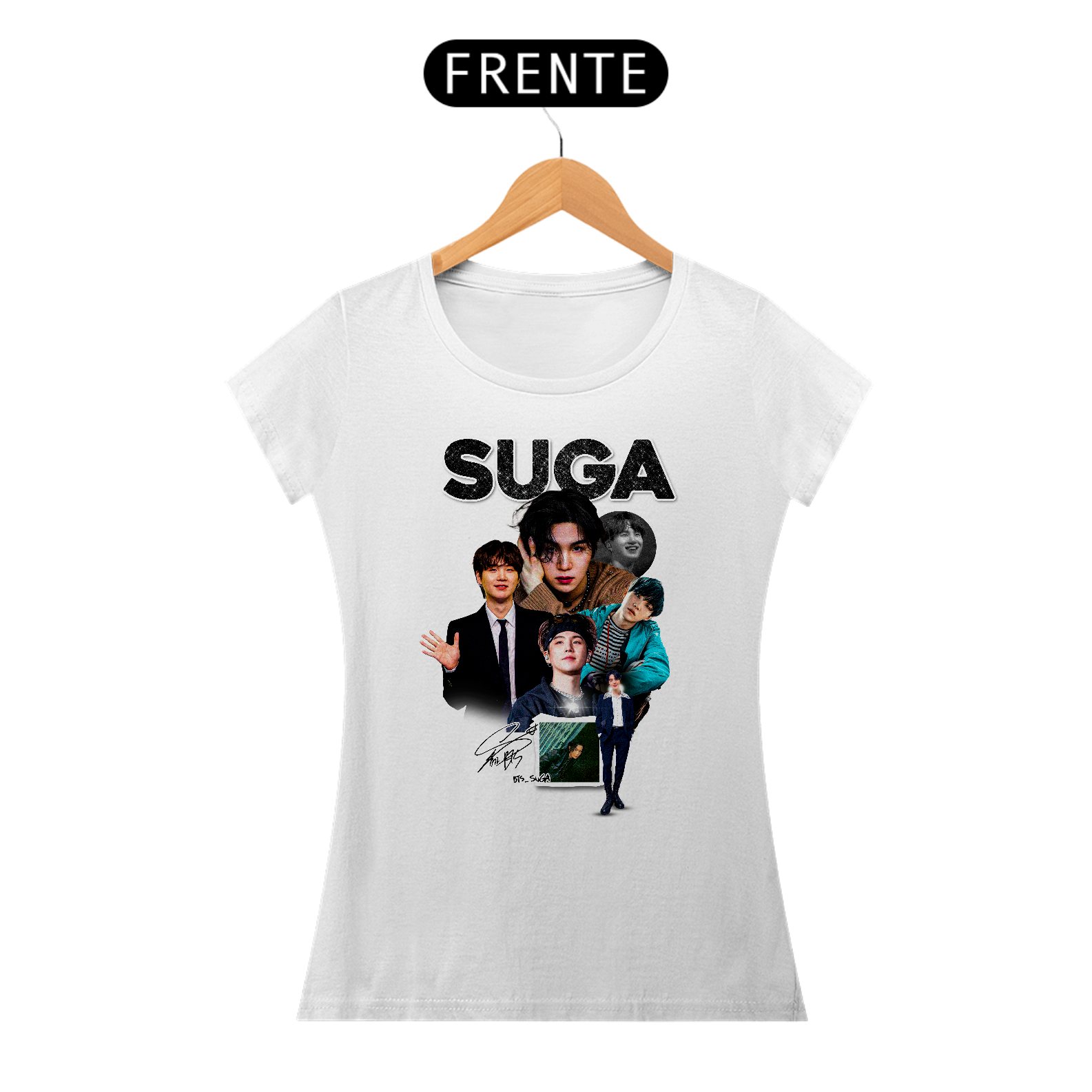CAMISETA FEMININA SUGA BTS