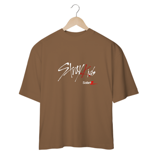 Nome do produto CAMISETA OVERSIZED CORES ESCURAS - STRAY KIDS LOGO
