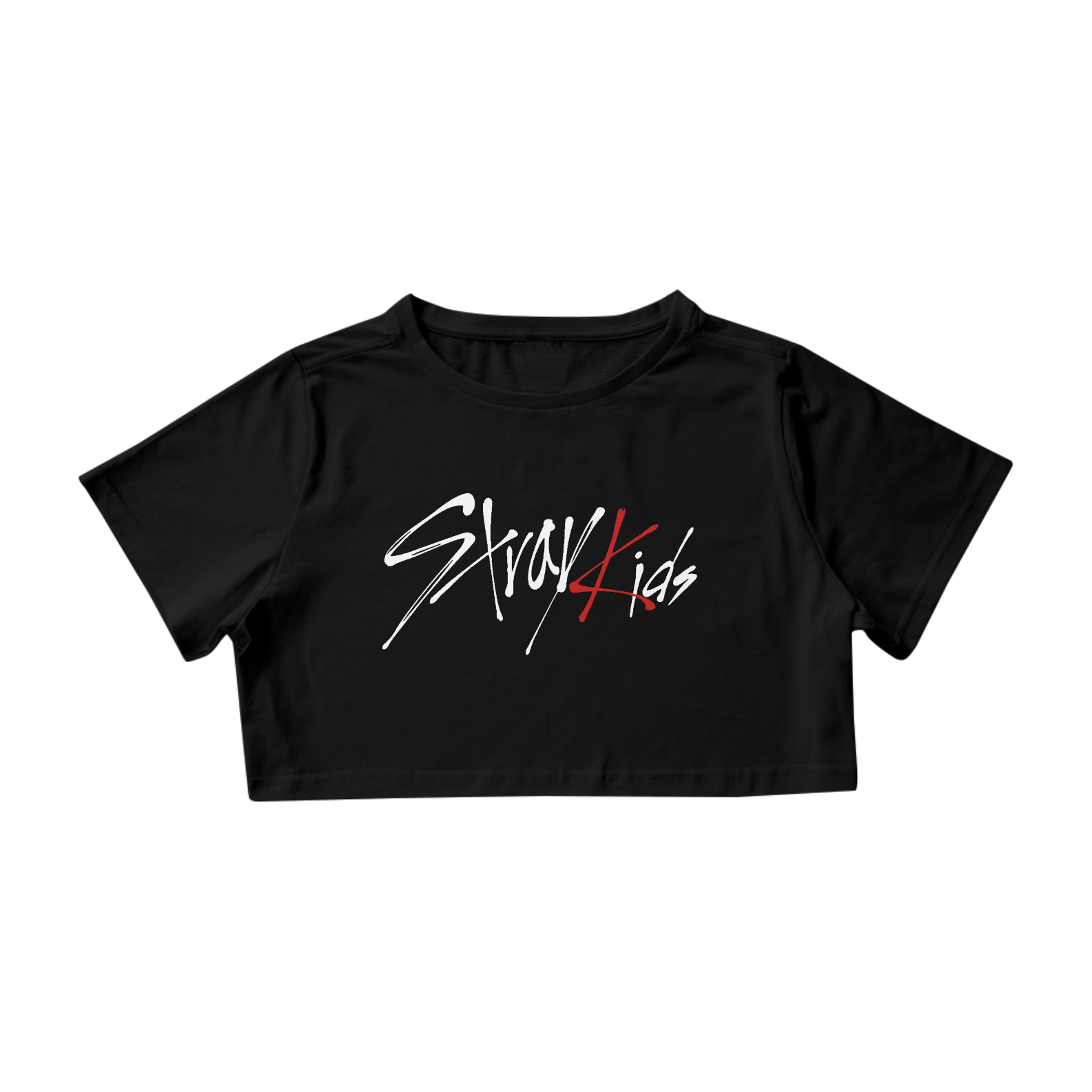 CROPPED PRETO STRAY KIDS LOGO