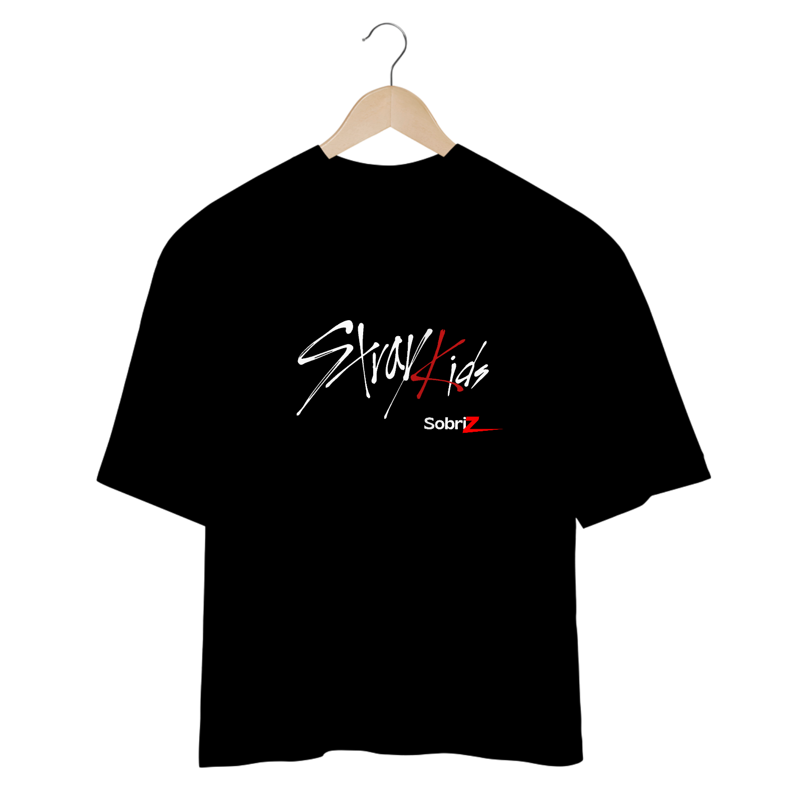 CAMISETA OVERSIZED CORES ESCURAS - STRAY KIDS LOGO