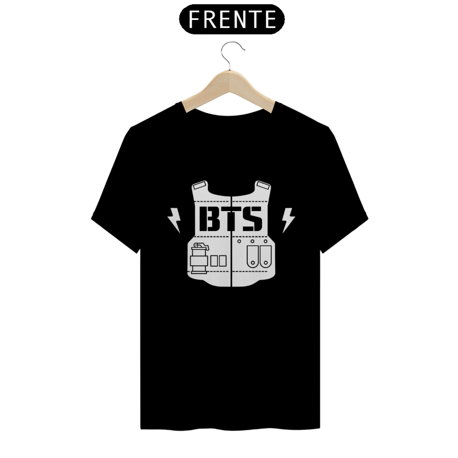 CAMISETA UNISEX BTS ARMY PRETA