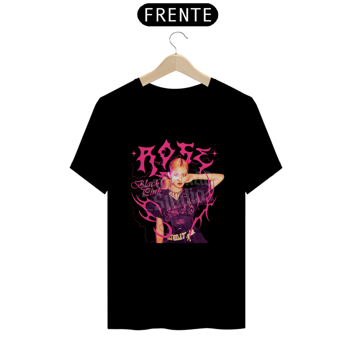 Nome do produto: CAMISETA UNISEX - ROSE BLACKPINK