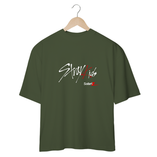 Nome do produto CAMISETA OVERSIZED CORES ESCURAS - STRAY KIDS LOGO