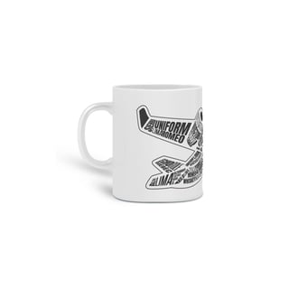 Nome do produto Caneca Alfabeto Avião Preta
