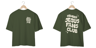 Nome do produto CAMISETA OVERSIZED - JESUS FANS CLUB