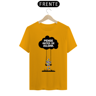 Nome do produto T-shirt - autismo (Pense antes de julgar)
