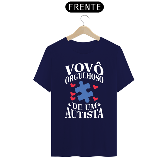 T-shirt - autismo (vovõ orgulhoso de um autista)