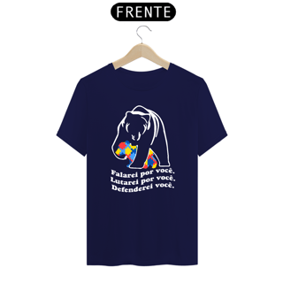Nome do produto T-shirt - autismo (Falarei por você, lutarei por você e defenderei você)