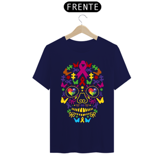 Nome do produto T-shirt - autismo (crânio da conscientização do autismo)