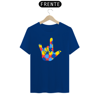 Nome do produto T-shirt - autismo (Eu te amo em libras)