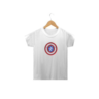 Nome do produto T-shirt Infantil - autismo (Capitão América) 