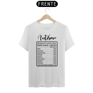 Nome do produto T-shirt - autismo (informações nutricionais)