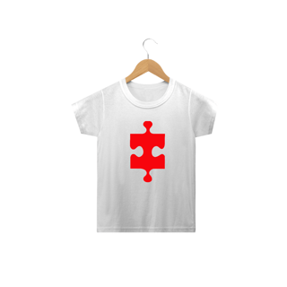 Nome do produto T-shirt Infantil - autismo (Peça que se encaixa)