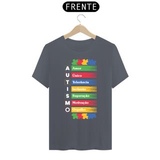Nome do produto T-shirt - autismo (amor, unico, tolerancia, inclusão, superação, motivação, orgulho)
