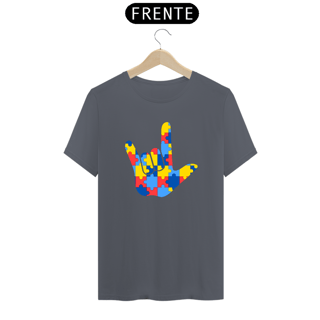 Nome do produto T-shirt - autismo (Eu te amo em libras)