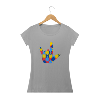 Nome do produto Baby Look - autismo (Eu te amo em libras)