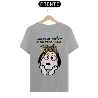 Nome do produto T-shirt - autismo (Lugar de autista é em todo lugar)