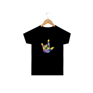 Nome do produto T-shirt Infantil - infantil (eu te amo em libras)