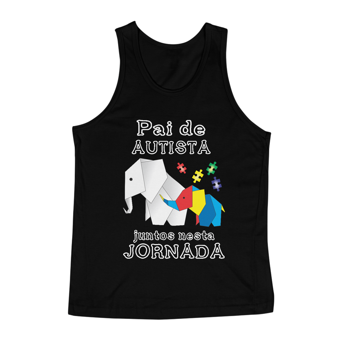 Nome do produto: Camiseta Regata (pai de autista, juntos nesta jornada)