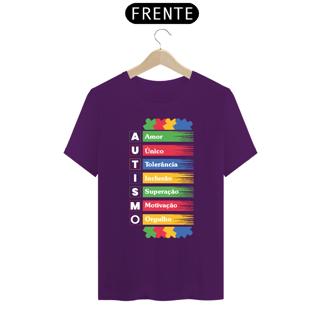 Nome do produto T-shirt - autismo (amor, unico, tolerancia, inclusão, superação, motivação, orgulho)