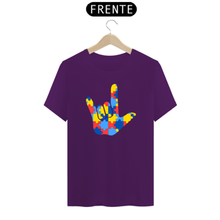 Nome do produto T-shirt - autismo (Eu te amo em libras)