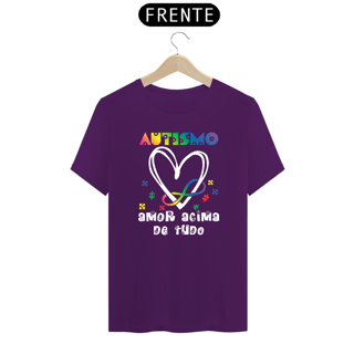 Nome do produto T-shirt - autismo (Autismo, amor acima de tudo)