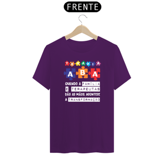 Nome do produto T-shirt - autismo (Terapia ABA, quando a família e terapeutas dão as mãos, acontece a transformação)