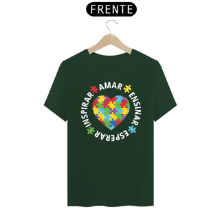 Nome do produto T-shirt - autismo (amar, ensinar, esperar, inspirar)