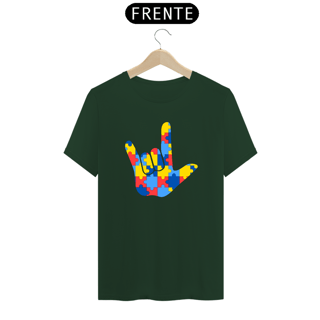 Nome do produto T-shirt - autismo (Eu te amo em libras)