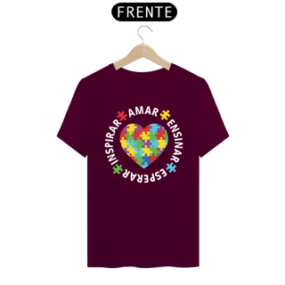 Nome do produto T-shirt - autismo (amar, ensinar, esperar, inspirar)