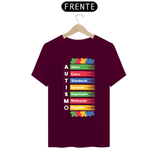 Nome do produto T-shirt - autismo (amor, unico, tolerancia, inclusão, superação, motivação, orgulho)
