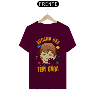 Nome do produto T-shirt - autismo (autismo não tem cara_)