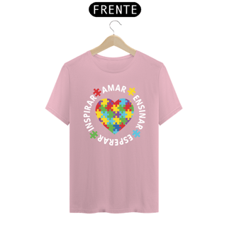 Nome do produto T-shirt - autismo (amar, ensinar, esperar, inspirar)