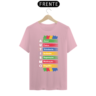 Nome do produto T-shirt - autismo (amor, unico, tolerancia, inclusão, superação, motivação, orgulho)