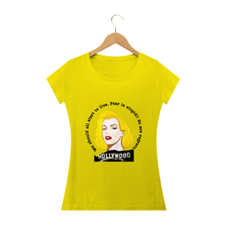Nome do produto Camiseta Exclusiva - Marilyn Fear is Stupid - Cores claras