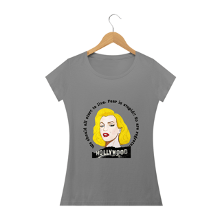 Nome do produto Camiseta Exclusiva - Marilyn Fear is Stupid - Cores claras