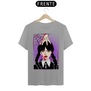 Nome do produto Camiseta Fandom Exclusiva - Wandinha e Mãozinha