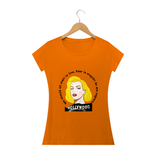 Nome do produto Camiseta Exclusiva - Marilyn Fear is Stupid - Cores claras