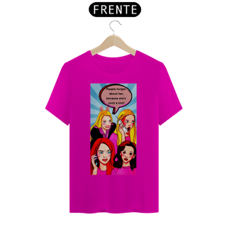 Nome do produto Camiseta Fandom Exclusiva - Garotas Malvadas - Cena do telefonema