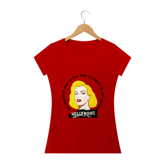 Nome do produto Camiseta Exclusiva - Marilyn Fear is Stupid - Cores claras