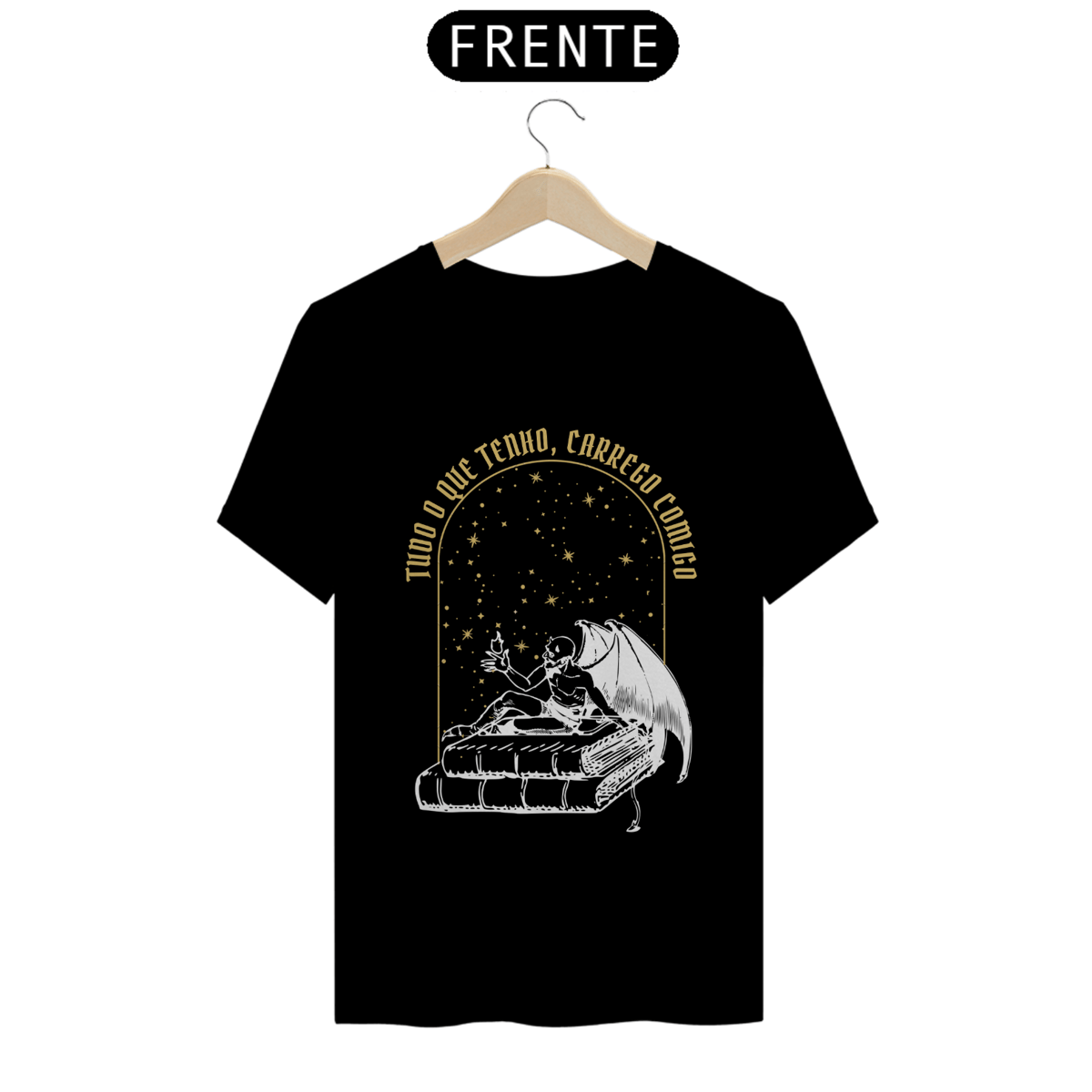 Nome do produto: camisa preta com estanpa mistica