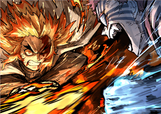 Nome do produto Poster Kimetsu no Yaiba Rengoku vs Akaza