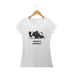 Camiseta Baby long quero ir embora