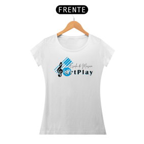 Camiseta baby look branca