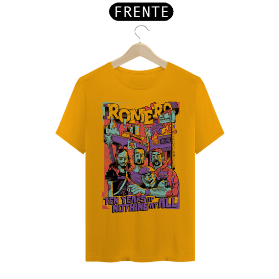 Romero Camiseta Unissex AMARELO OURO